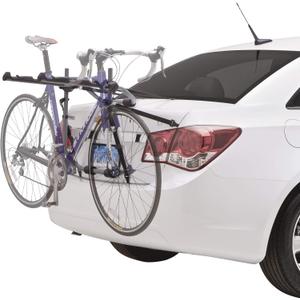 SportRack Back-up 3-Bike Trunk-Mounted Bike Rack Adjustable Straps Padding for Bikes and Vehicle toll-Free Installation - Folds for Storage 132 lb Weight Capacity