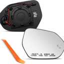 Compatible with BSD Toyota Camry Passenger Side Mirror, 2018 2019 2020 2021 2022 2023, with Blind Spot Indicator, Right Side Mirrors Replacement Glass, Power Heated
