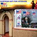5 x 4th of July Window Clings Patriotic Independence Day Labor Day Window Stickers, USA Stars Veterans Day, Fourth of July Window Decorations for School Home Office Party Supplies