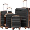 Coolife Luggage 4 Piece Set Suitcase Spinner Hardshell Lightweight TSA Lock