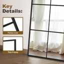 Window Mirrors for Wall Decor, Wall Mirrors Decorative Window Pane 30 x 40, Rectangular Metal Framed Wall Mounted Mirrors for Bedroom, Living Room, Dining Room, Entryway, Bathroom, Fireplace
