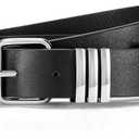 WERFORU Women Leather Belt Fashion Leather Waist Belt for Jean Dress with Gold/Silver Buckle (39.4" Length, Fit waist size 26"-30")