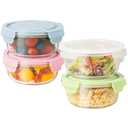 20oz Food Storage Containers with lids Set, Airtight 2.5 Cup Glass Meal Prep Containers, Heat-Resistant BPA-Free Glass Containers for Soup Leftover, Microwave, Dishwasher Freezer Safe (4 Packs)