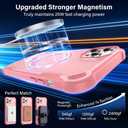 Designed for iPhone 14 Pro Max Case with Magnetic Stand [Military Drop Protection][Compatible with Magnet] Shockproof 14 Pro Max Phone Case with Ring Holder, Pink
