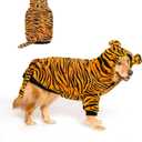 HOTUMN Large Dog Tiger Costumes - Halloween Dog Cosplay Costume Pet Warm Thick Clothes and Cute Hoodie Winter Coat for Medium Large Dogs(Tiger,6X-Large)
