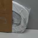 Centoco Eljer Emblem Round Toilet Seat with Square Front, Closed Front with Cover, Residential, Plastic, Made in the USA, EMB201-001, White