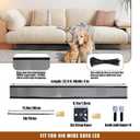 Under Couch Blocker, Under Sofa Blocker for Pets, Toy Blocker for Couch, Under Furniture Blocker with 6 Hook and Loops, Couch Accessories, 4 X 32.8FT(Black)