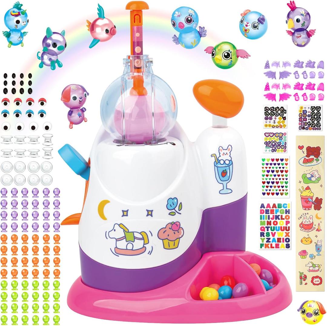 deAO DIY Balloon Animal Kit with Pump 136Pcs Balloon Making Craft Kits with Multiple Colors Balloons Accessories for Beginners Birthday Chrismas Gifts for Kids Boys Girls Ages 3+