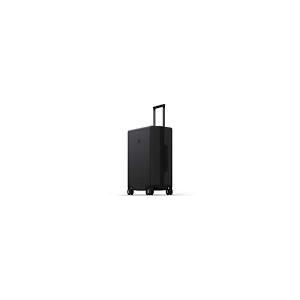 LEVEL8 Checked Luggage, Large Suitcase, Lightweight Luminous Textured Tsa Approved Medium Hardside Luggages with 8 Spinner Wheels, 24 Inch, Dark Grey