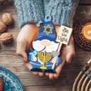Hanukkah Ornaments 2025, Unique Spiritual Gifts for Men, Jewish Gifts for Women, Friends, Neighbors, Mom, Dad, Adorable Wooden Gnome Ornament for Jewish Christmas Decorations