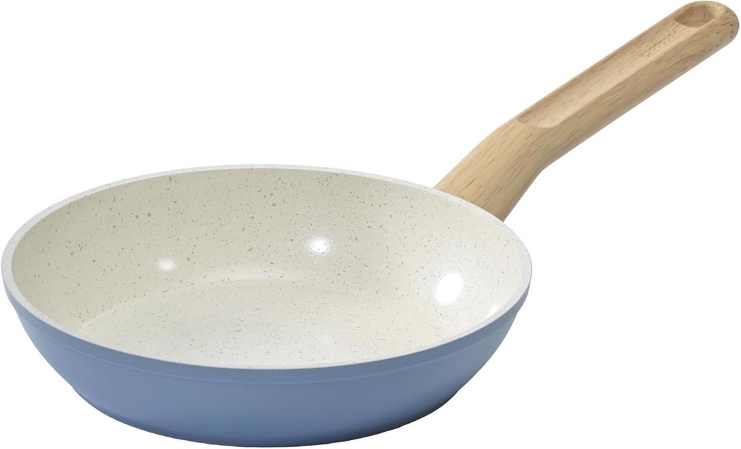 GoodCook Healthy Ceramic Titanium-Infused 10 Fry Pan, Light Blue  Induction Cookware, Nonstick Cooking Pan, Frying Pan Skillet for Eggs, Meats, Vegetables, Sauces, Warming Tortillas