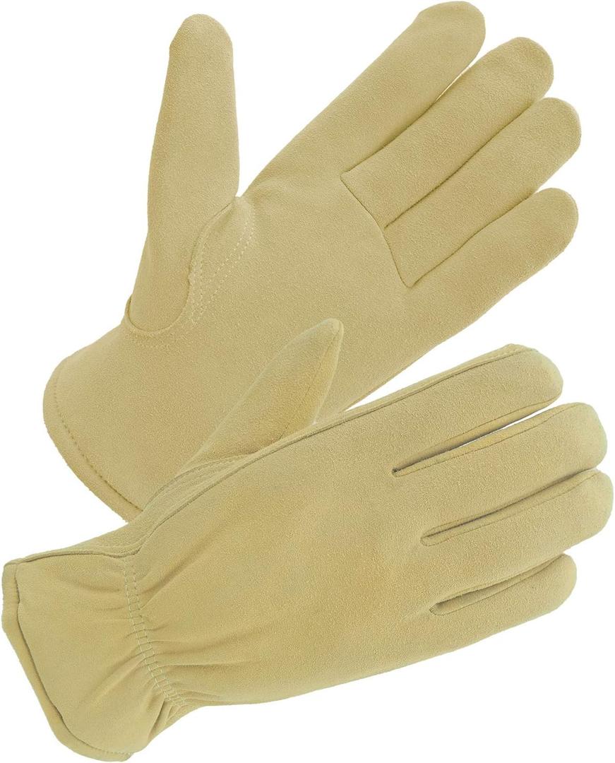 SKYDEER Super Soft and Warm Winter Gloves with Deersplit Leather Suede and 3M Thinsulate Insulation for Cold Weather SD5176T (Large)