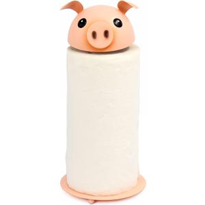 Aayla Paper Towel Holder - Metal Unique Pig Paper Towel Roll Stand for Counter Top of Kitchen Home Dining Bathroom, Adorable Gifts for Pet Lovers (Pig)