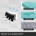 YIHOUSE Bathroom Rug Set 5 Piece, Memory Foam Bath Mat Set, Super Absorbent Bath Mats for Floor - Non-Slip & Washable Bathroom Rugs - Dry Quickly Bath Rugs, Teal