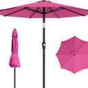 AreShark 9 FT Patio Umbrella for Outdoor, Outdoor Table Umbrella with Push Button Tilt and Crank, Outdoor Patio Umbrellas with 8 Sturdy Ribs for Market, Garden, Pool (Rose Pink)