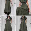 Scarlet Darkness Renaissance Dress for Women 2026 Summer Spring Cotton Off The Shoulder Boho Midi Dresses (Green, XXL)