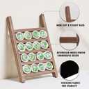 GENMOUS Wood K Cups Holder for Countertop, Farmhouse Coffee Pod Holder with Coffee Bar Decor Sign, Rustic K cup Organizer for Home Kitchen Storage, Station Organizer Accessories Brown