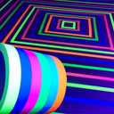 GreyParrot UV Tape - Blacklight Reactive, 6 Pack, 6 Colors, 33ft Rolls, Fluorescent, Glow in Dark (0.59in x 33ft)