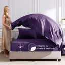 CozyLux Full Size Comforter Sets Purple - 7 Pieces Bed in a Bag Full, Luxury Soft Bed Set for All Seasons, Bedding Set with Down Alternative Comforter, Sheets, Pillowcases & Shams