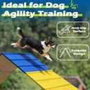 Dogs Agility Course Backyard Set, Non-Slip Dog Agility A-Frame with 2 Chains, Dog Agility Equipment, 84” x 24” Large Size