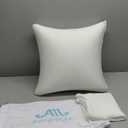 AM AEROMAX 18  18 Throw Pillow (Pack of 4) Memory Foam Pillow Insert - Square Accent Pillow for Decorative Cushion Bed Couch Sofa - Non-Deforming Over Time (White)