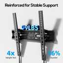 UL Listed Tilting Low Profile TV Wall Mount - Holds Most 26-60 Inch TVs Up to 99 lbs, Quick Release Lock, Max VESA 400x400mm, Fits 8''-16'' Studs - by USX STAR