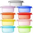 Youngever 9 Sets Baby Food Storage, Plastic Baby Food Containers (2 Ounce)