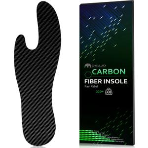 Carbon Fiber Insole (1 PC),Morton's Extension Orthotic,Turf Toe Relief Insole, Foot Fractures, Hallux Rigidus and Limitus, Shoe Inserts for Women Men - Alternative to Post Op Shoe 245mm 1 Piece Black