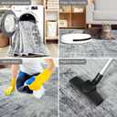Toneed Abstract Area Rug 8x10 Modern Washable Rug Soft Non Slip Rug Low Pile for Bedroom Living Room Dining Room Grey