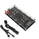 RGB and PWM Hub8 Way 12V 4 Pin ARGB HUB and 8 Way 3Pin/4PIN Cooling Fan PWM Hub with Acrylic Shell and 3M Adhesive,Used to Expand The Motherboard Fan and ARGB Interface