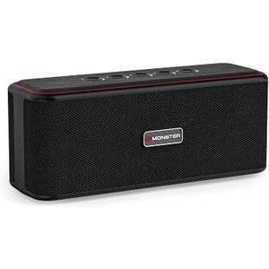 Monster Shock Plus Bluetooth Speaker, Portable Speaker with 30W Loud Stereo Sound, Bluetooth 5.4, TWS Pairing, 15H Playtime, Support AUX/TF Card, IPX6 Waterproof Wireless Speakers for Outdoor, Party
