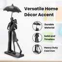 Modern Sculptures Home Decor Affectionate Couple Statue Kissing Under Umbrella Figurine Statues for Bedroom Dcor Hand Sculptures for Living Room Romantic Figurines
