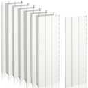 Landical 8 Pcs 12" W x 35" L Mobile Home Skirting Vinyl Underpinning Panel Vinyl Skirting White Panels Wood Grain 40 Mil Thickness House Panels for Mobile Home Kit(Without Holes)