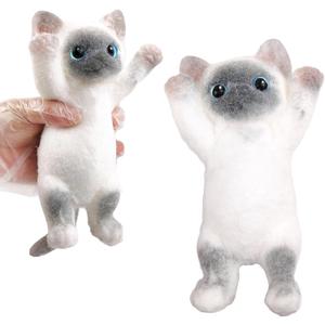 Big Hand Painted Cat Squishy ToysLarge Cute Ultra Soft Kitty Squeeze Fidget Toys for Stress Relief ,Kawaii Squishies Sticky Animal Toys for Adults Kids,Decompression Sensory Balls Toys for Autism