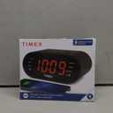 Timex Alarm Clock for Bedroom with FM Radio and 10 Station Presets, Clock Radio with Dual Alarms, USB Charger, Large Display, Sleep Timer, and Snooze  Black (T232B)