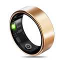 Milavan Smart Health Ring for Women Men Fitness Tracker with Heart Rate, Blood Oxygen, Blood Pressure, Sleep Monitoring, Step Counting, IP68 Waterproof for iOS and Android, No APP Fee, Yellow, #11