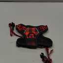 PoyPet No Pull Dog Harness, [Release at Neck] Reflective Adjustable No Choke Pet Vest with Front & Back 2 Leash Attachments, Soft Control Training Handle, Plaid(Checkered Red, XS)