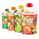 Happy Tot Organics Stage 4 Baby Food Pouches, Gluten Free, Vegan Snack, SuperFoods Fruit & Veggie Puree & Chia Variety Pack, 4.22 Ounce (Pack of 16), Best By: 04/12/25
