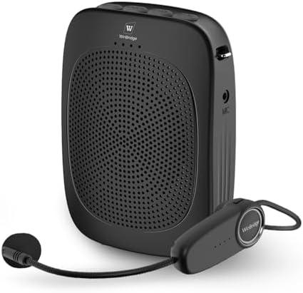 Wireless Voice Amplifier with Headset Microphone,Personal Wireless Bluetooth Amplifier with Mic,Teachers Microphone Wireless,Mini Megaphone Speaker,Portable PA System for Classroom C002