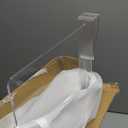 BAUMFEUER 8 Pack Clear Acrylic Shelf Dividers for Closet Shelf Organizer of Bedroom Kitchen Office Bathroom Organizer for Clothes Books Hats and Handbags