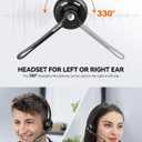 TECKNET Bluetooth Headset, Wireless Headset with Noise Canceling Microphone for Trucker, On-Ear Bluetooth Headphone with Mute Mic for Work