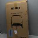 40"/ 48" Foldable Mini Trampoline Load 330lbs, Portable Exercise Rebounder Trampoline with Adjustable Foam Handle, Fitness Trampoline for Adults (40 in with handrail)