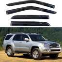 KPY Rain Guard Compatible with Toyota 4Runner 2003-2009, 4PC Window Visor Side Window Vent Deflectors Tape-On Mugen Style, 2003 2004 2005 2006 2007 2008 2009