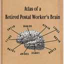 2 x Funny Retirement Card for Postal Worker, Retirement Gift for Postal Worker, Retired Mail Carrier Card, Blank Inside, with Kraft Envelope and Gold Seal Sticker