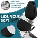 3" Thick Universal Recumbent Bike Seat Cushion - Anti-Slip Pad with Fixed Strap & One-Sided Silicone Printing Exercise Bikes Seat Cushion