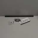 Curtain Rods for windows 32-48 inch, 5/8 inch Decorative Curtain Rod Set, Matte Black Splicing Heavy Duty Metal Curtain Rod with Brackets