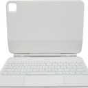 Keyboard Case for iOS Air4/Air5/Pro 11in Tablet, Tablet Protective Folio Stand Cover with Backlight Wire Less BT Keyboard, Adjustable Magnetic Holder (White)