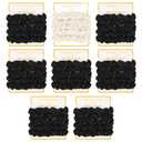 8 Pack Satin Scrunchies Hair Ties - Bachelorette Party Favors, Hair Accessories for Women, Bridesmaid Proposal Gifts (Ivory & Black)