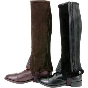Tough 1 Suede Leather Half Chaps (Small, Brown)