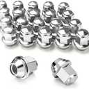 Kadrick 16pcs M14x1.5 Lug Nuts,One-Piece Solid Chrome OEM Factory Style, Replacement for 2015-2024 Edge Mustang Explorer Fusion/Lincoln MKZ MKX,Large Acorn Seat